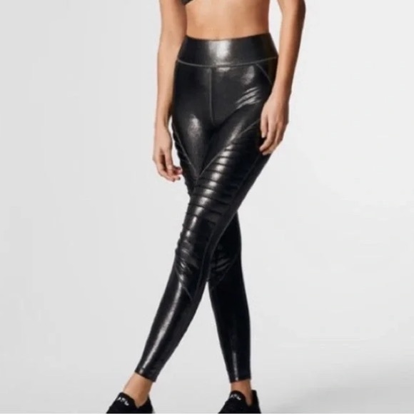 Carbon38 Pants - Carbon 38 Abbot Kinney High Rise Full Length Motto Shine Leggings